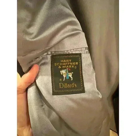 Hart Schaffner & Marx Men's Navy Blazer 44R Jack Nicklaus Gold Buttons Preppy - Picture 3 of 6